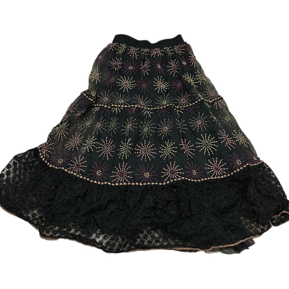 Blank of London Maxi Skirt Embroidered Embellished from Anthropologie XS Bl-Nk - Picture 2 of 7